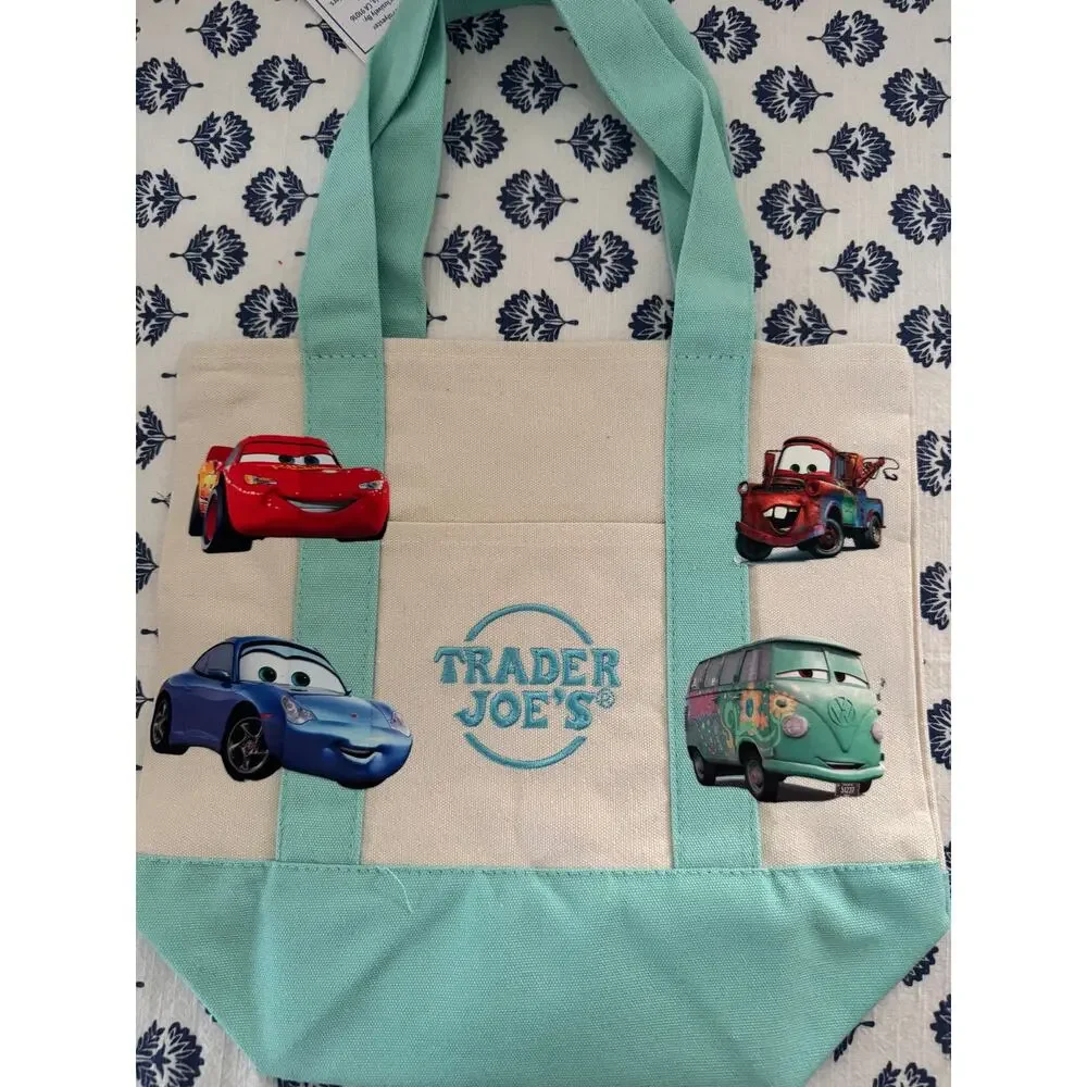 Disney Cars McQueen Custom Made Trader Joes Mini Tote One of a Kind
